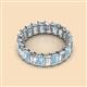 2 - Victoria 5x3 mm Emerald Cut Aquamarine and Diamond Eternity Band 