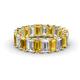 1 - Victoria 5x3 mm Emerald Cut Citrine and Lab Grown Diamond Eternity Band 
