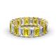 1 - Victoria 5x3 mm Emerald Cut Yellow Sapphire and Lab Grown Diamond Eternity Band 