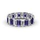 1 - Victoria 5x3 mm Emerald Cut Iolite and Lab Grown Diamond Eternity Band 