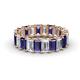 1 - Victoria 5x3 mm Emerald Cut Iolite and Lab Grown Diamond Eternity Band 