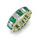 3 - Victoria 6x4 mm Emerald Cut Emerald and Diamond Eternity Band 