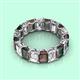 2 - Victoria 6x4 mm Emerald Cut Diamond and Lab Created Alexandrite Eternity Band 