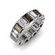 3 - Victoria 6x4 mm Emerald Cut Smoky Quartz and Diamond Eternity Band 
