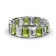 1 - Victoria 6x4 mm Emerald Cut Peridot and Lab Grown Diamond Eternity Band 