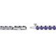 3 - Izarra 2.90 mm Iolite Eternity Tennis Bracelet 