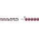 3 - Izarra 2.90 mm Rhodolite Garnet Eternity Tennis Bracelet 