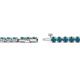 3 - Izarra 2.90 mm London Blue Topaz Eternity Tennis Bracelet 