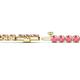 2 - Izarra 3.70 mm Pink Tourmaline Eternity Tennis Bracelet 