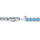 2 - Izarra 3.70 mm Blue Topaz Eternity Tennis Bracelet 