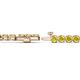 2 - Izarra 3.70 mm Yellow Diamond Eternity Tennis Bracelet 