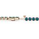 2 - Izarra 3.70 mm London Blue Topaz Eternity Tennis Bracelet 