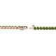 3 - Izarra 2.30 mm Green Garnet Eternity Tennis Bracelet 