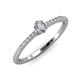 3 - Penelope Classic 6x4 mm Oval Cut and Round Diamond Engagement Ring 