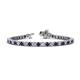 1 - Izarra 3.90 mm Blue Sapphire and Diamond Eternity Tennis Bracelet 