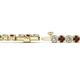 2 - Izarra 3.90 mm Red Garnet and Diamond Eternity Tennis Bracelet 