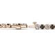 2 - Izarra 3.90 mm Black and White Diamond Eternity Tennis Bracelet 