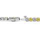 2 - Izarra 3.90 mm Yellow Sapphire and Diamond Eternity Tennis Bracelet 