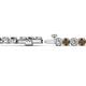 2 - Izarra 3.90 mm Smoky Quartz and Diamond Eternity Tennis Bracelet 