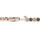 2 - Izarra 3.90 mm Smoky Quartz and Diamond Eternity Tennis Bracelet 