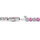 2 - Izarra 3.90 mm Pink Sapphire and Diamond Eternity Tennis Bracelet 