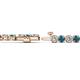 2 - Izarra 3.90 mm London Blue Topaz and Diamond Eternity Tennis Bracelet 