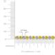 3 - Izarra 3.90 mm Yellow Sapphire and Diamond Eternity Tennis Bracelet 