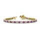 1 - Izarra 3.90 mm Amethyst and Lab Grown Diamond Eternity Tennis Bracelet 