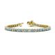 1 - Izarra 3.90 mm Blue Topaz and Lab Grown Diamond Eternity Tennis Bracelet 
