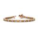 1 - Izarra 3.90 mm Citrine and Lab Grown Diamond Eternity Tennis Bracelet 