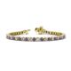 1 - Izarra 3.90 mm Iolite and Lab Grown Diamond Eternity Tennis Bracelet 