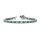 1 - Izarra 3.90 mm Emerald and Lab Grown Diamond Eternity Tennis Bracelet 