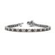 1 - Izarra 3.90 mm Smoky Quartz and Lab Grown Diamond Eternity Tennis Bracelet 