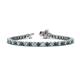 1 - Izarra 3.90 mm Blue and White Lab Grown Diamond Eternity Tennis Bracelet 