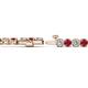 2 - Izarra 3.90 mm Ruby and Lab Grown Diamond Eternity Tennis Bracelet 