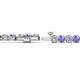 2 - Izarra 3.90 mm Tanzanite and Lab Grown Diamond Eternity Tennis Bracelet 