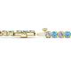 2 - Izarra 3.90 mm Blue Topaz and Lab Grown Diamond Eternity Tennis Bracelet 