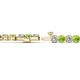 2 - Izarra 3.90 mm Peridot and Lab Grown Diamond Eternity Tennis Bracelet 