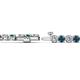 2 - Izarra 3.90 mm Blue and White Lab Grown Diamond Eternity Tennis Bracelet 
