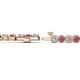 2 - Izarra 3.90 mm Rhodolite Garnet and Lab Grown Diamond Eternity Tennis Bracelet 