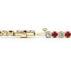 2 - Izarra 3.70 mm Ruby and Diamond Eternity Tennis Bracelet 