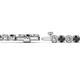 2 - Izarra 3.70 mm Black and White Diamond Eternity Tennis Bracelet 