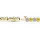 2 - Izarra 3.70 mm Yellow Sapphire and Diamond Eternity Tennis Bracelet 