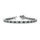 1 - Izarra 3.70 mm Diamond and Lab Created Alexandrite Eternity Tennis Bracelet 