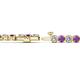2 - Izarra 3.70 mm Amethyst and Lab Grown Diamond Eternity Tennis Bracelet 