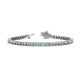 1 - Izarra 3.10 mm Aquamarine and Diamond Eternity Tennis Bracelet 