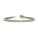 1 - Izarra 3.10 mm Yellow Sapphire and Diamond Eternity Tennis Bracelet 