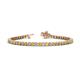 1 - Izarra 3.10 mm Yellow Sapphire and Diamond Eternity Tennis Bracelet 