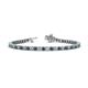 1 - Izarra 3.10 mm Blue and White Diamond Eternity Tennis Bracelet 