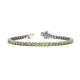 1 - Izarra 3.10 mm Yellow and White Diamond Eternity Tennis Bracelet 